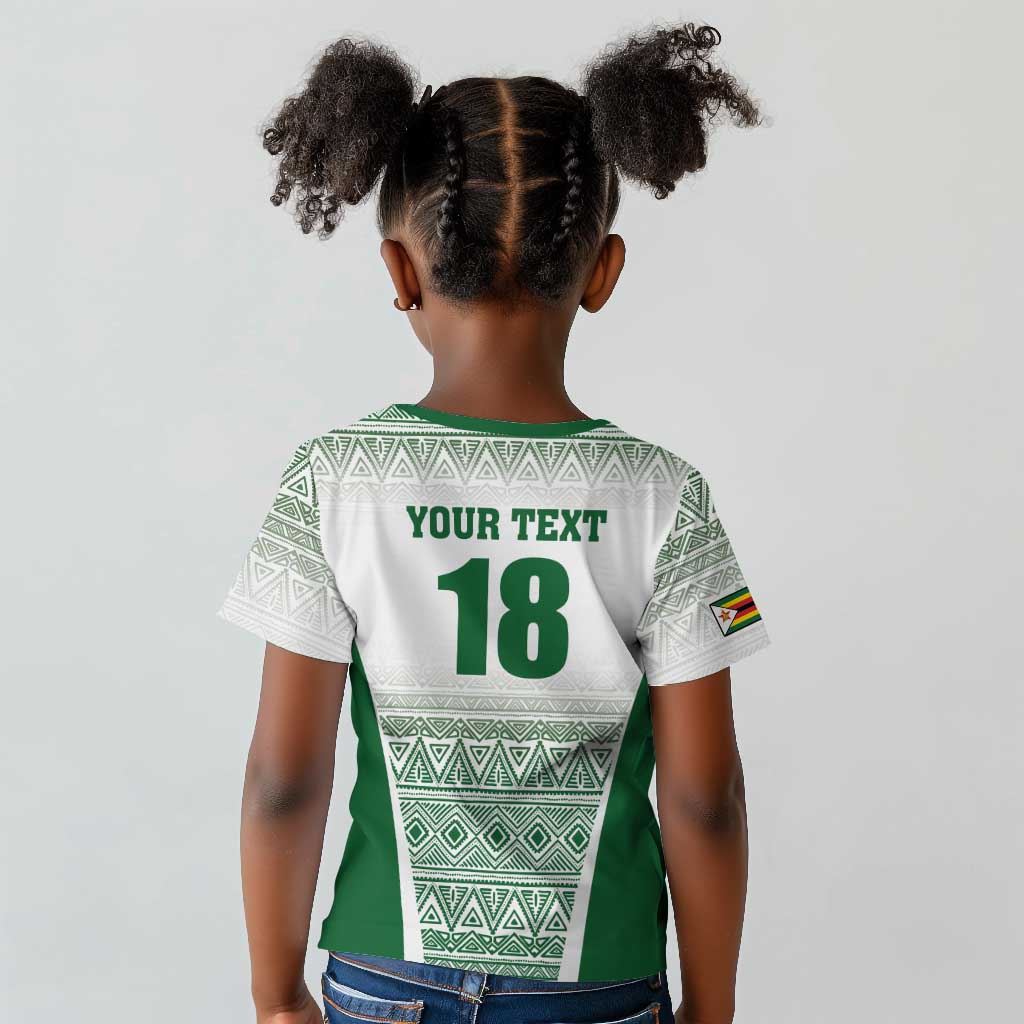Custom Zimbabwe Sables Rugby Kid T shirt African Patterns - African Pride