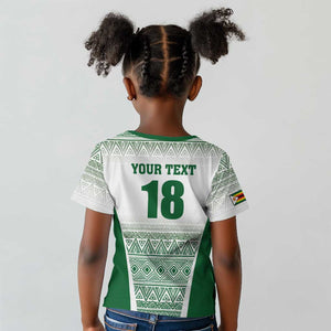 Custom Zimbabwe Sables Rugby Kid T shirt African Patterns - African Pride