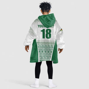 Custom Zimbabwe Sables Rugby Kid Wearable Blanket Hoodie African Patterns - African Pride