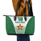 Custom Zimbabwe Sables Rugby Leather Tote Bag African Patterns - African Pride