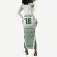Custom Zimbabwe Sables Rugby Long Sleeve Bodycon Dress African Patterns - African Pride