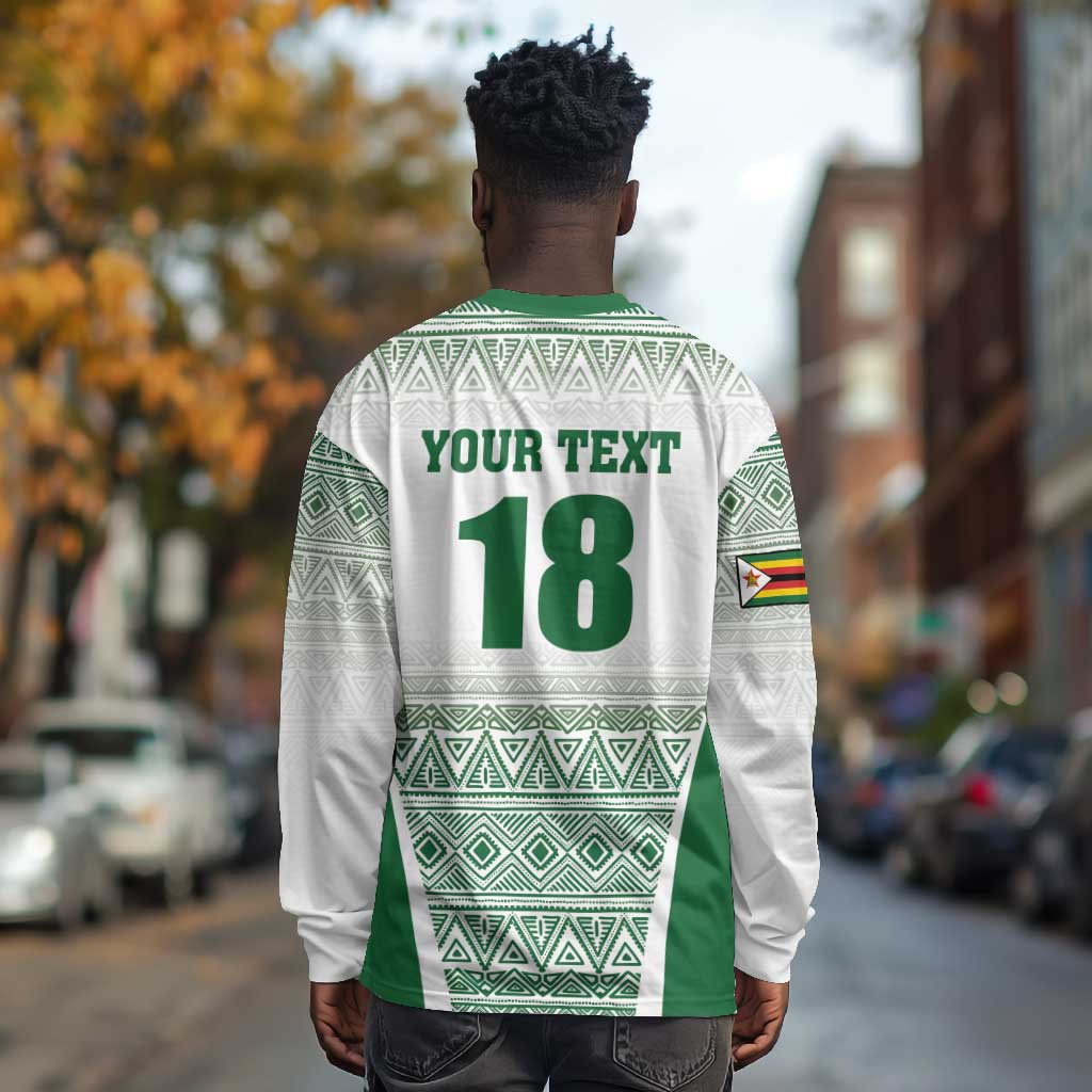 Custom Zimbabwe Sables Rugby Long Sleeve Shirt African Patterns - African Pride