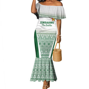 Custom Zimbabwe Sables Rugby Mermaid Dress African Patterns - African Pride