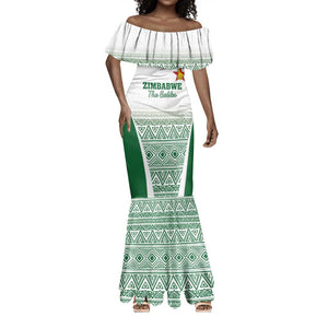 Custom Zimbabwe Sables Rugby Mermaid Dress African Patterns - African Pride