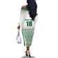 Custom Zimbabwe Sables Rugby Off The Shoulder Long Sleeve Dress African Patterns - African Pride