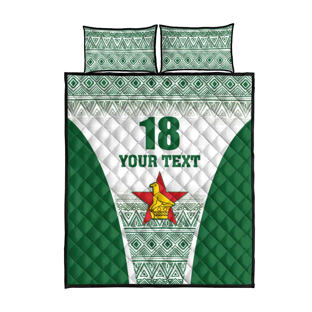 Custom Zimbabwe Sables Rugby Quilt Bed Set African Patterns - African Pride