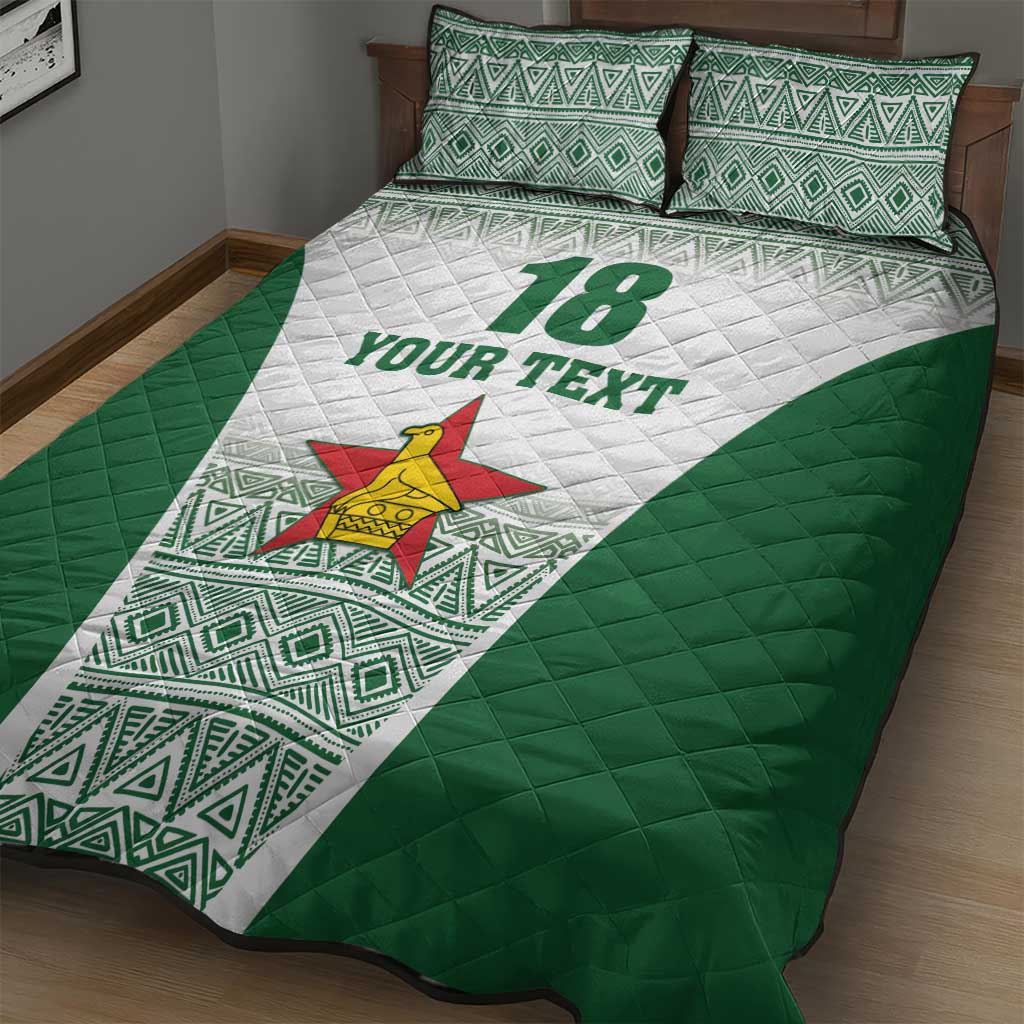Custom Zimbabwe Sables Rugby Quilt Bed Set African Patterns - African Pride