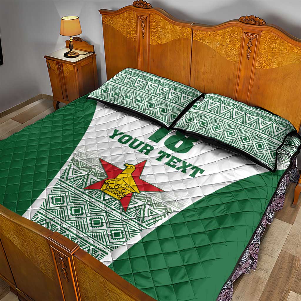 Custom Zimbabwe Sables Rugby Quilt Bed Set African Patterns - African Pride
