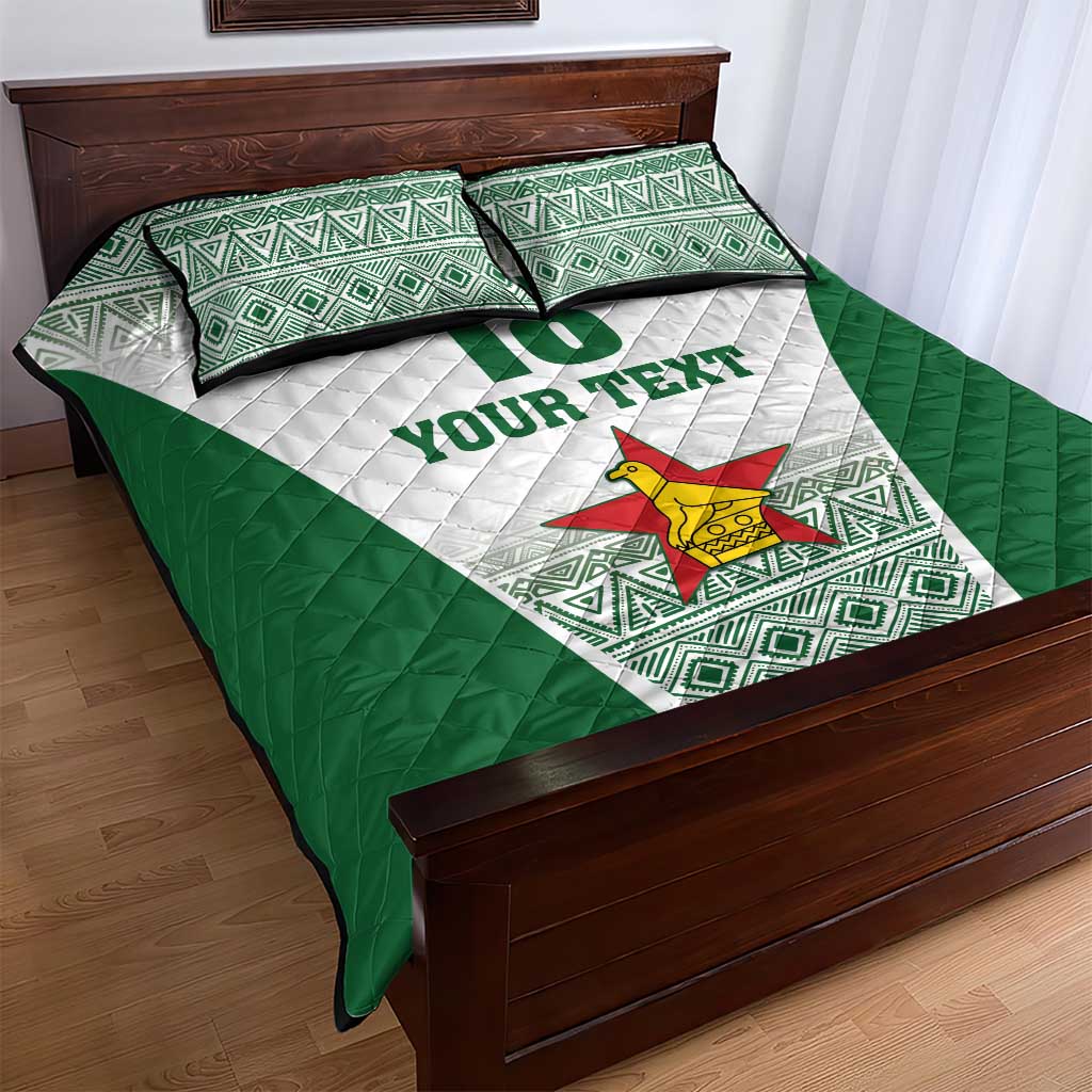 Custom Zimbabwe Sables Rugby Quilt Bed Set African Patterns - African Pride