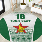 Custom Zimbabwe Sables Rugby Round Carpet African Patterns - African Pride