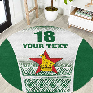 Custom Zimbabwe Sables Rugby Round Carpet African Patterns - African Pride