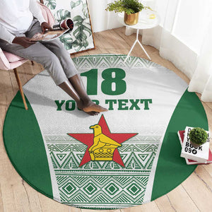 Custom Zimbabwe Sables Rugby Round Carpet African Patterns - African Pride
