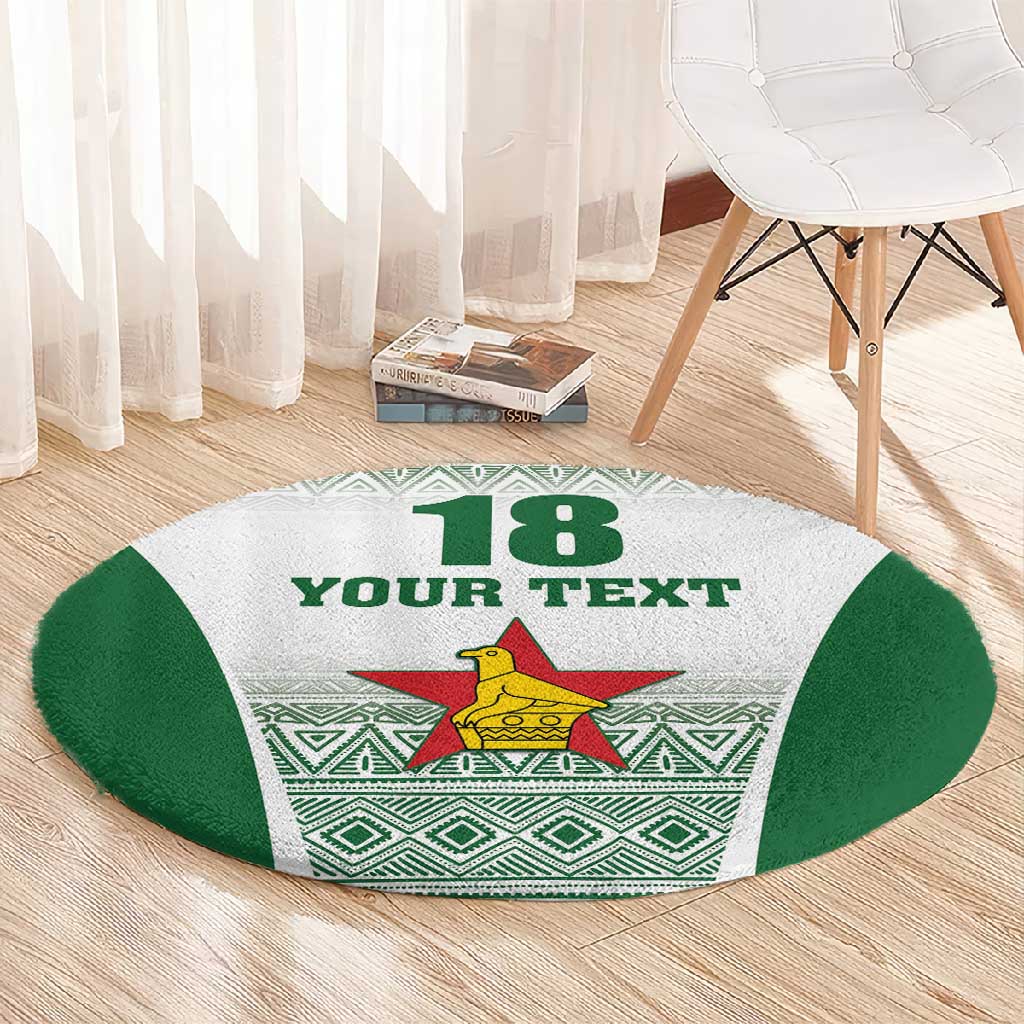 Custom Zimbabwe Sables Rugby Round Carpet African Patterns - African Pride