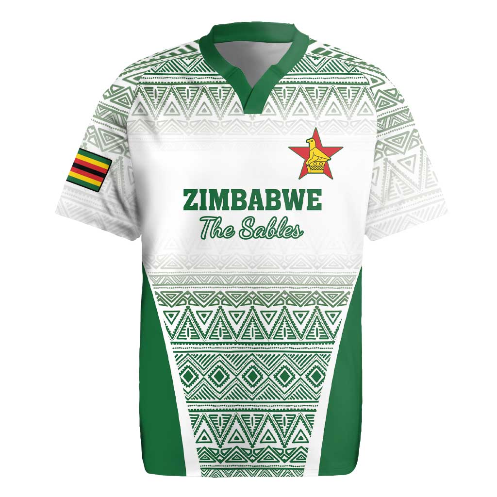 Custom Zimbabwe Sables Rugby Rugby Jersey African Patterns - African Pride