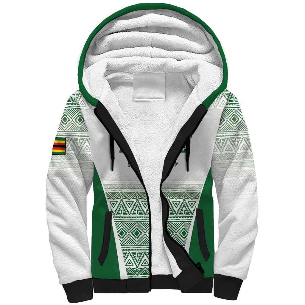 Custom Zimbabwe Sables Rugby Sherpa Hoodie African Patterns - African Pride