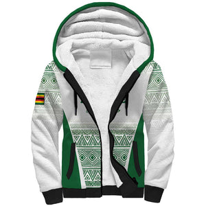 Custom Zimbabwe Sables Rugby Sherpa Hoodie African Patterns - African Pride