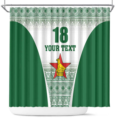 Custom Zimbabwe Sables Rugby Shower Curtain African Patterns - African Pride