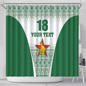 Custom Zimbabwe Sables Rugby Shower Curtain African Patterns - African Pride