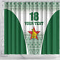 Custom Zimbabwe Sables Rugby Shower Curtain African Patterns - African Pride