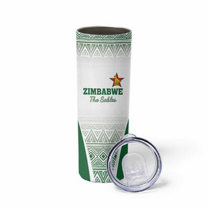 Custom Zimbabwe Sables Rugby Skinny Tumbler African Patterns - African Pride