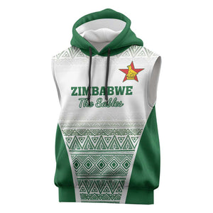 Custom Zimbabwe Sables Rugby Sleeveless Hoodie African Patterns - African Pride