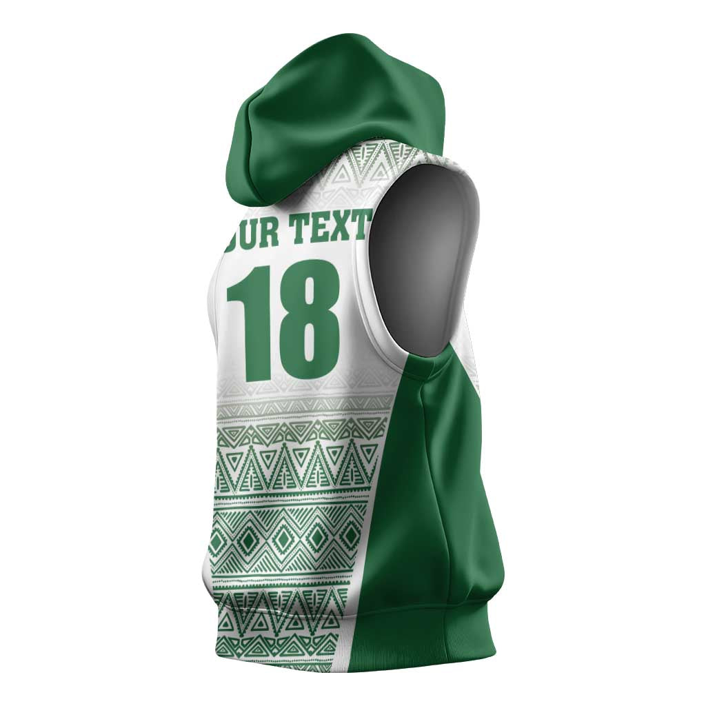 Custom Zimbabwe Sables Rugby Sleeveless Hoodie African Patterns - African Pride