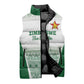 Custom Zimbabwe Sables Rugby Sleeveless Puffer Jacket African Patterns