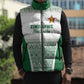 Custom Zimbabwe Sables Rugby Sleeveless Puffer Jacket African Patterns