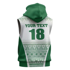 Custom Zimbabwe Sables Rugby Sleeveless Zip Hoodie African Patterns - African Pride