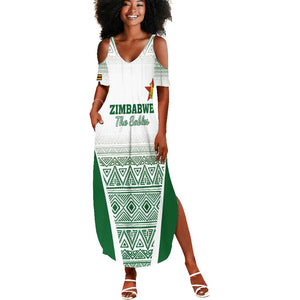 Custom Zimbabwe Sables Rugby Summer Maxi Dress African Patterns - African Pride