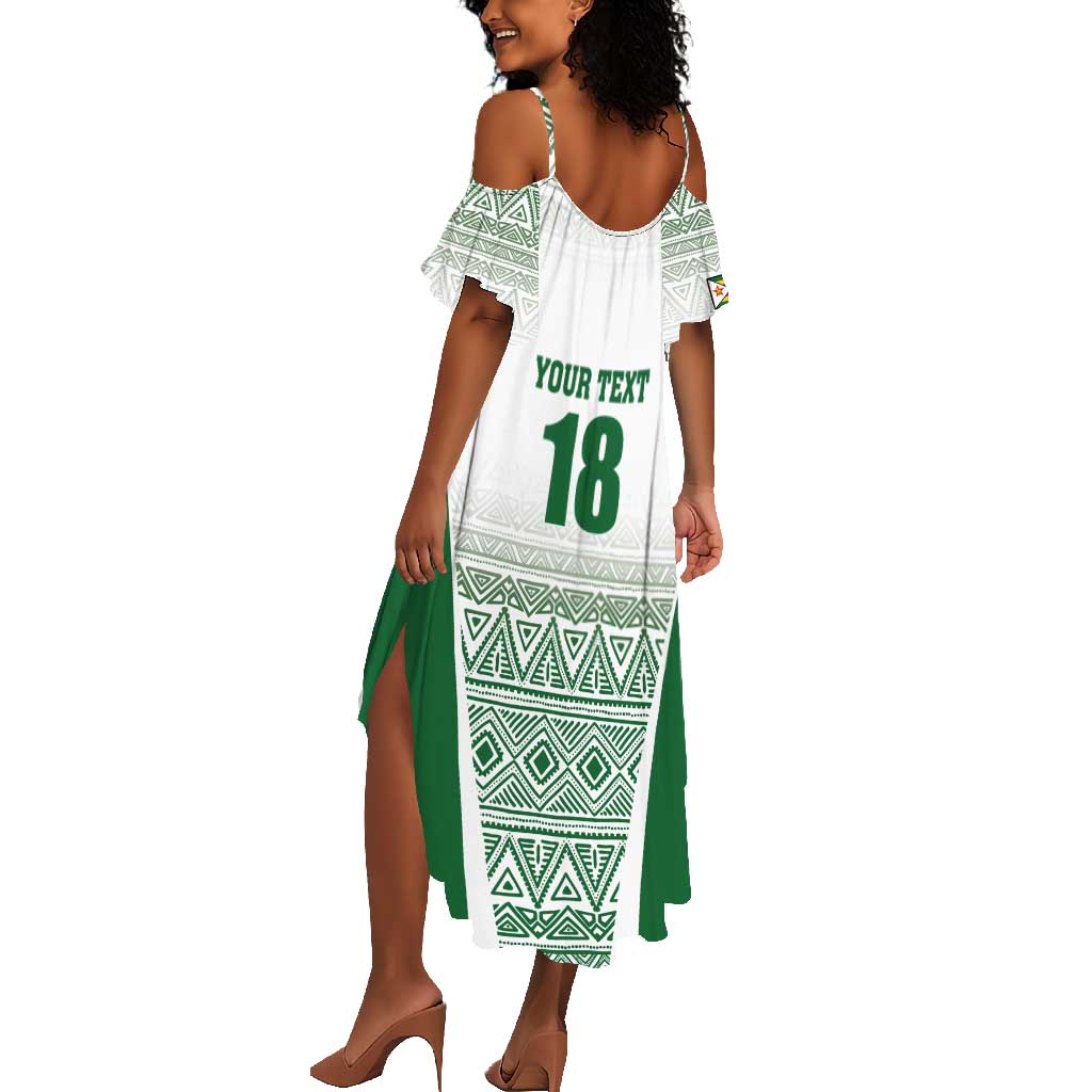 Custom Zimbabwe Sables Rugby Summer Maxi Dress African Patterns - African Pride
