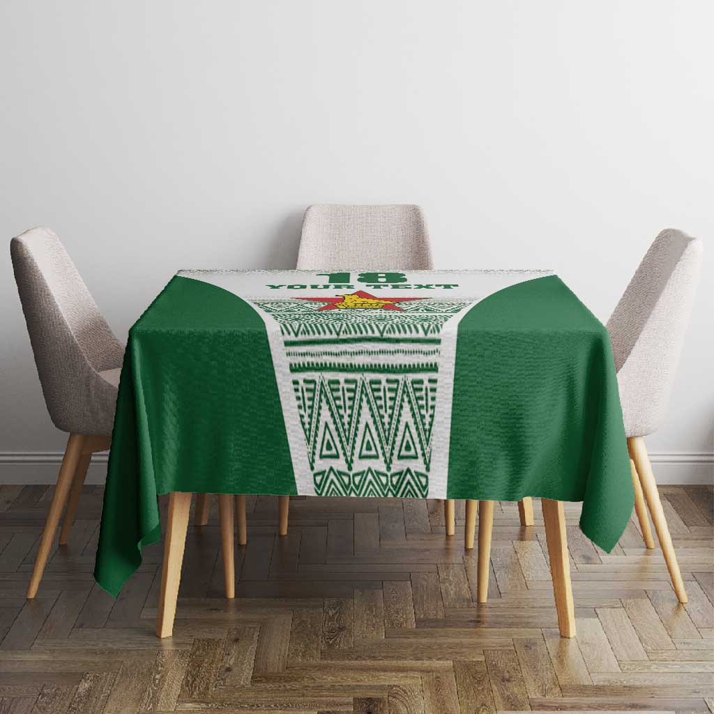 Custom Zimbabwe Sables Rugby Tablecloth African Patterns - African Pride