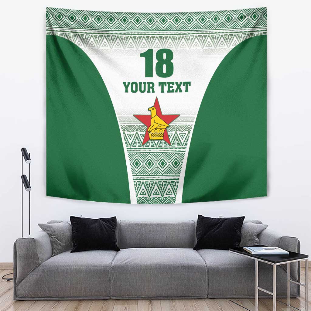 Custom Zimbabwe Sables Rugby Tapestry African Patterns - African Pride