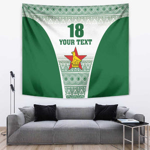 Custom Zimbabwe Sables Rugby Tapestry African Patterns - African Pride