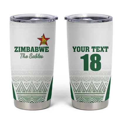 Custom Zimbabwe Sables Rugby Tumbler Cup African Patterns - African Pride