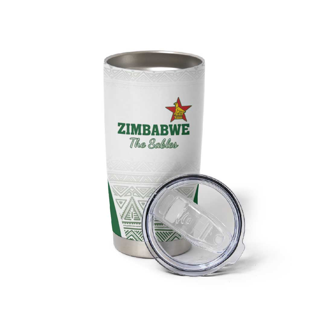 Custom Zimbabwe Sables Rugby Tumbler Cup African Patterns - African Pride