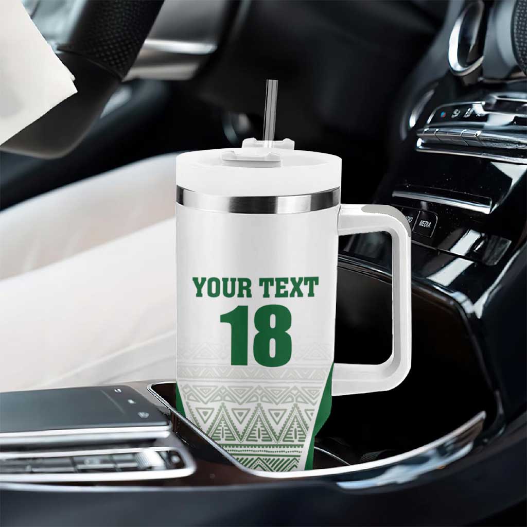 Custom Zimbabwe Sables Rugby Tumbler With Handle African Patterns - African Pride