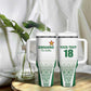 Custom Zimbabwe Sables Rugby Tumbler With Handle African Patterns - African Pride