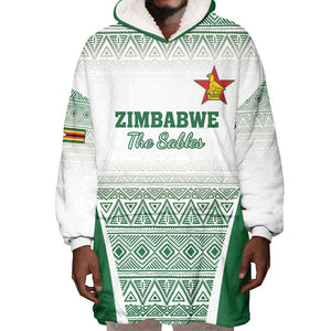 Custom Zimbabwe Sables Rugby Wearable Blanket Hoodie African Patterns - African Pride