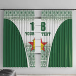 Custom Zimbabwe Sables Rugby Window Curtain African Patterns - African Pride