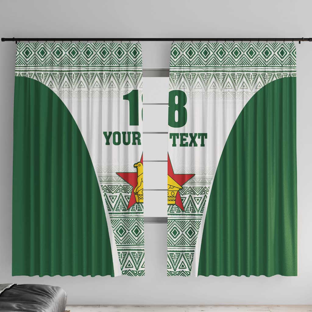 Custom Zimbabwe Sables Rugby Window Curtain African Patterns - African Pride