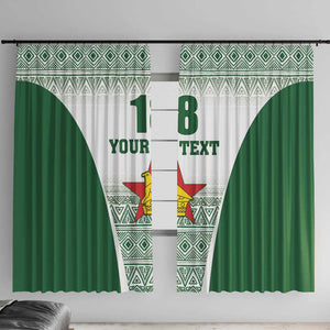 Custom Zimbabwe Sables Rugby Window Curtain African Patterns - African Pride