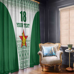 Custom Zimbabwe Sables Rugby Window Curtain African Patterns - African Pride