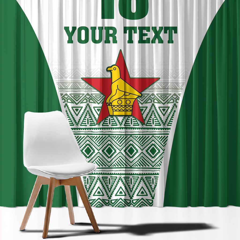 Custom Zimbabwe Sables Rugby Window Curtain African Patterns - African Pride