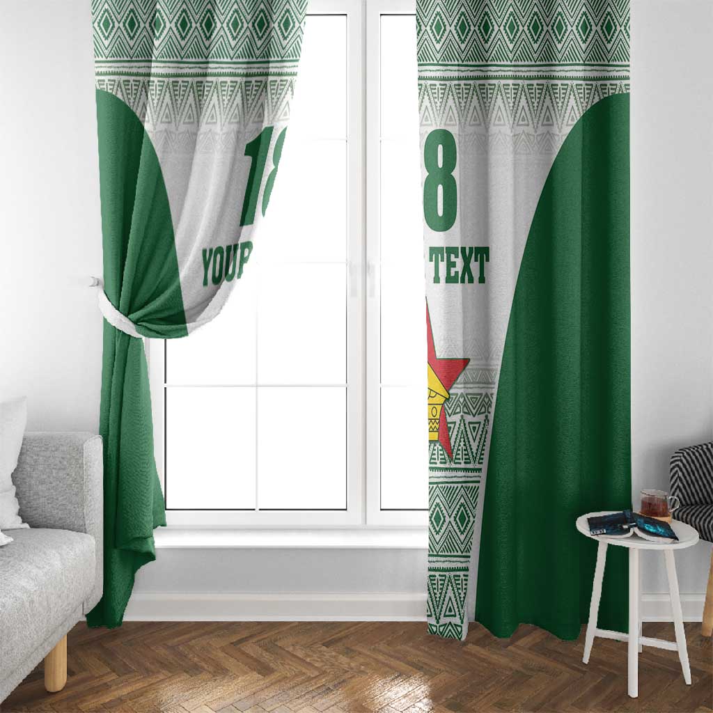 Custom Zimbabwe Sables Rugby Window Curtain African Patterns - African Pride