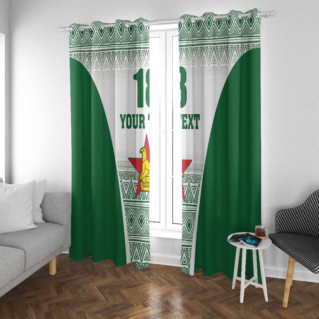 Custom Zimbabwe Sables Rugby Window Curtain African Patterns - African Pride