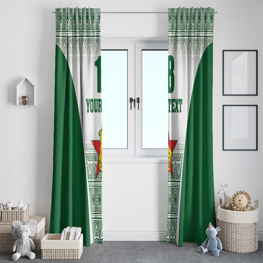 Custom Zimbabwe Sables Rugby Window Curtain African Patterns - African Pride