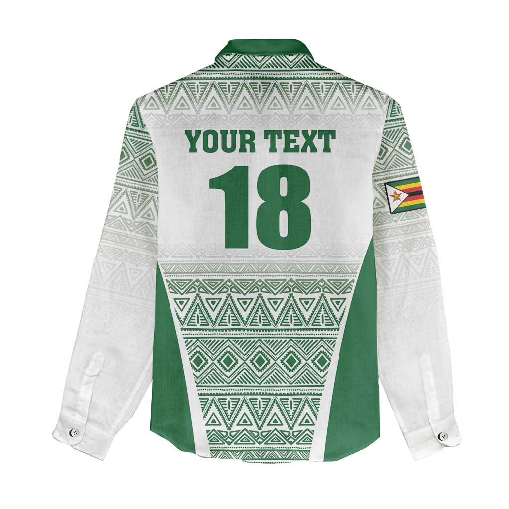 Custom Zimbabwe Sables Rugby Women Casual Shirt African Patterns - African Pride