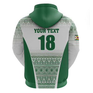 Custom Zimbabwe Sables Rugby Zip Hoodie African Patterns - African Pride