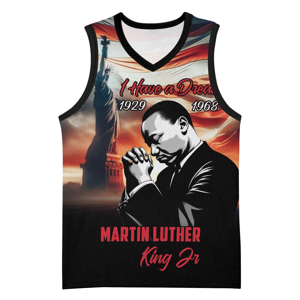 Happy MLK Day Basketball Jersey Black Americans Leaders I Have a Dream - African Pride